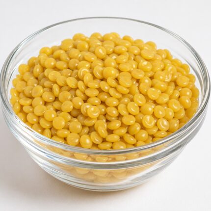 Candelilla wax is a pale yellow, hard plant-based wax used as a thickening and emollient agent in cosmetic formulations.