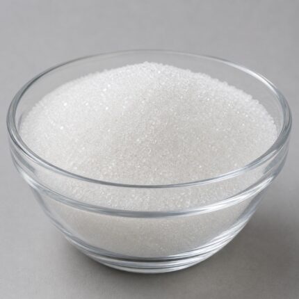 Erythritol white crystalline powder used as a natural sugar alcohol sweetener and humectant in food and cosmetic formulations.