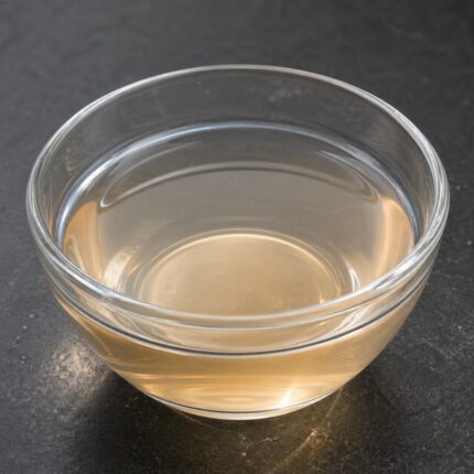 Glycyrrhiza glabra (Liquorice) root extract brown liquid or powder in glass container used for skin brightening and soothing in cosmetic formulations