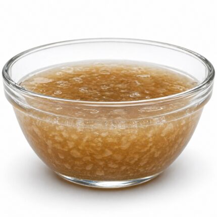 Polysorbate 60 viscous amber liquid used as a nonionic emulsifier and stabilizer in cosmetic formulations.