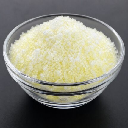 Benzophenone-3 white to pale yellow crystalline powder in glass container used as UV filter in cosmetic formulations