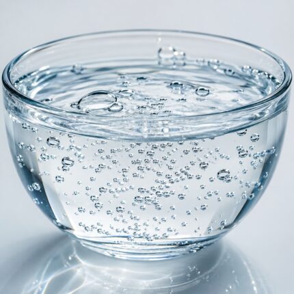 Blend of Phenoxyethanol, Caprylyl Glycol, and Sorbic Acid clear liquid in glass container used as cosmetic preservative system