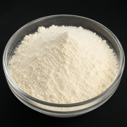 Aloe Vera Extract 100x dried fine powder in a glass bowl for skincare and herbal formulations.