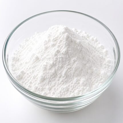 Clear to pale yellow crystalline powder of Benzophenone-4 displayed in a glass bowl on a clean surface.