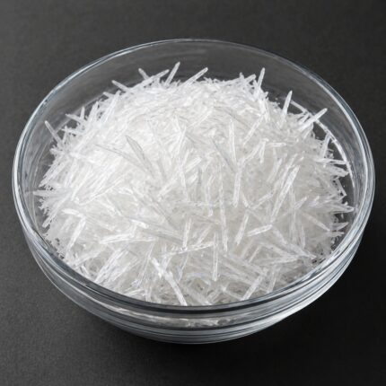 Alpha Glucosyl Hesperidin powder in a glass container, showing its fine, light-yellow crystalline texture.