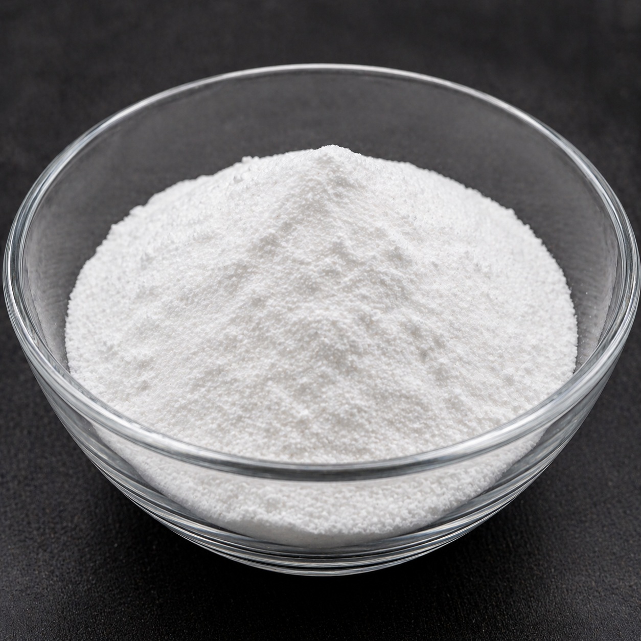 Hydrolyzed Silk protein powder Hydrolyzed silk protein powder in a glass container, showing its fine white to off-white texture.