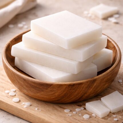 Microcrystalline wax solid used in cosmetic and industrial applications White microcrystalline wax raw material Microcrystalline wax for cosmetics and personal care formulations High-purity microcrystalline wax solid ingredient Microcrystalline wax used as thickening and binding agent Refined microcrystalline wax cosmetic grade Microcrystalline wax solid texture raw material Microcrystalline wax Microcrystalline wax cosmetic ingredient Microcrystalline wax solid