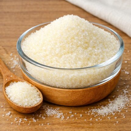 Tertiary Butyl Hydroquinone (TBHQ) white crystalline powder antioxidant used to prevent oxidation in food, cosmetic, and oil-based formulations.