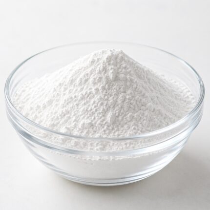 Titanium Dioxide (TiO₂ Anatase) is a fine white powder used as a UV filter and opacifying agent in cosmetic and sunscreen formulations.
