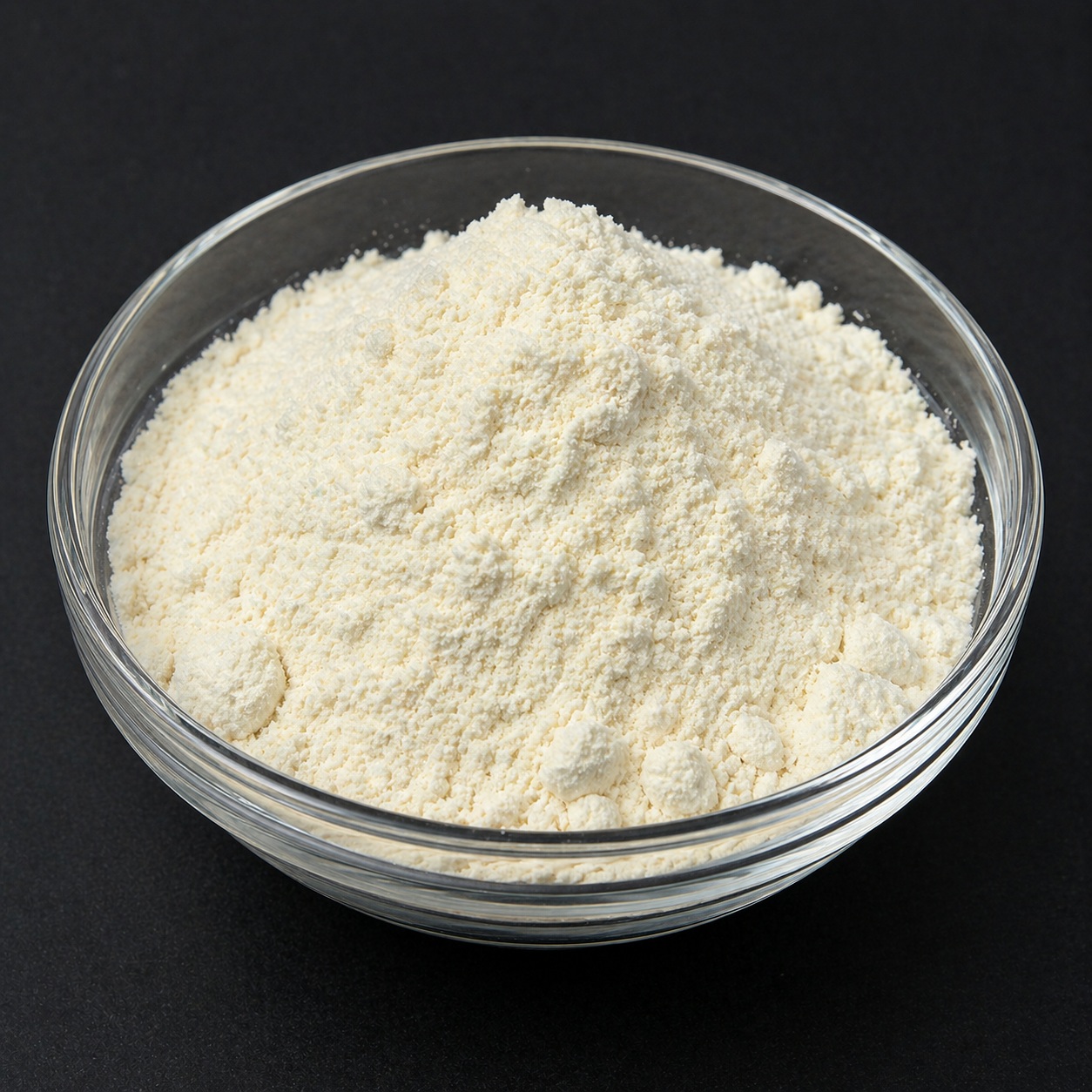 Zinc PCA Fine white powder of Zinc PCA in a glass bowl, smooth texture and cosmetic-grade appearance.
